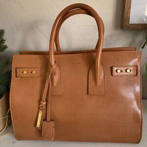 Saint Laurent Sac De Jour Small Top Handle Bag (Rare Brown)